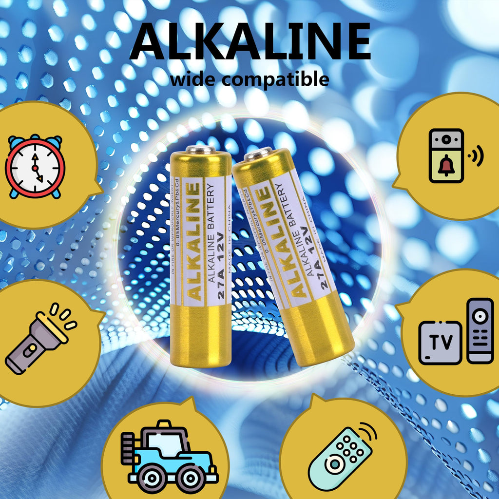 kunying A27 27A 12V Battery,27a 12v Battery for Remote,27a Batteries 5 Pack, Long Lasting 12 Volt A27 Batteries