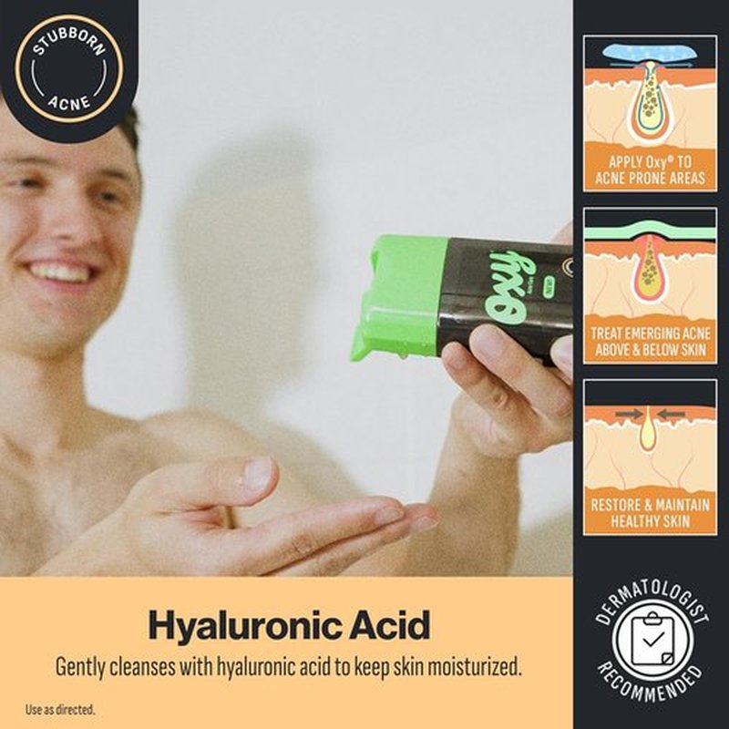 Oxy Stubborn Acne Body Wash - 2% Salicylic Acid, Hydrating Formula for Clear Skin | 9 fl oz