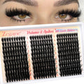 Wispy Lash Clusters With Spikes Volume Eyelash Clusters 300Pcs D-Curly Cluster Eyelash Extensions 12-20MM Long 120D Fluffier Individual Lashes Spikes Lash Clusters Pestañas Pelo a Pelo by Zegaine