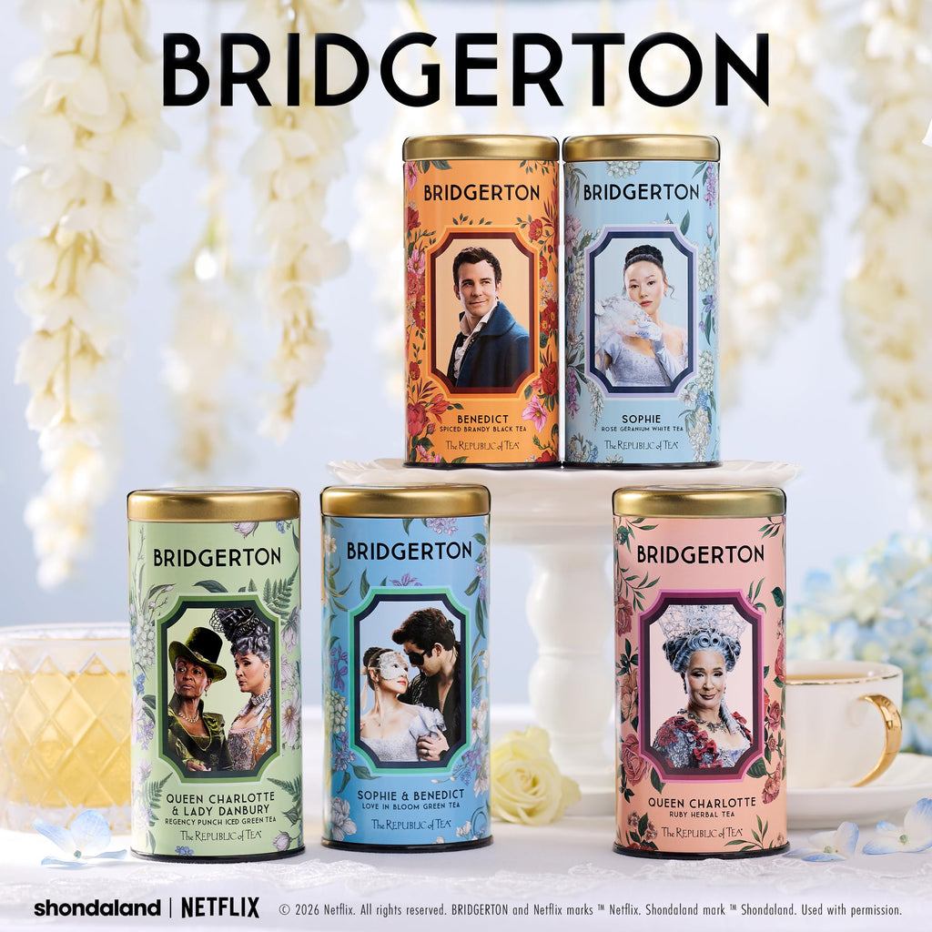 The Republic of Tea — Bridgerton Sophie & Benedict Love in Bloom Green Tea, 36 Tea Bags
