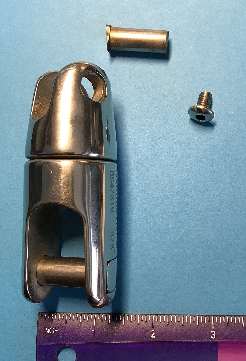 US Stainless Stainless Steel 316 Anchor Swivel Connector 3/8" or 10mm Marine Grade