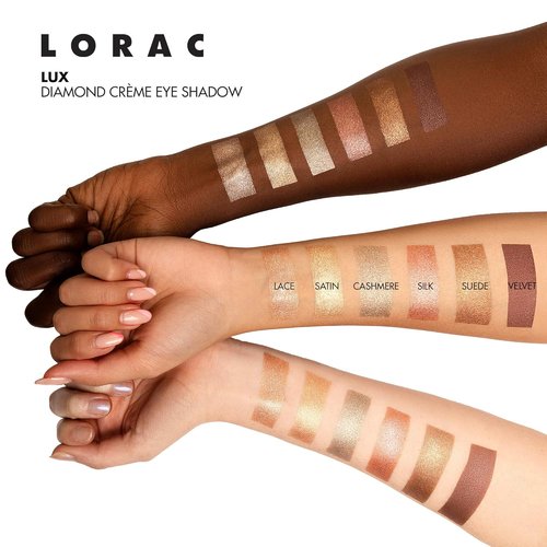 LORAC Lux Diamond Crème Eye Shadow - Metallic Shimmer Powder in Cashmere Silver