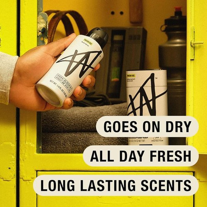 Jake Paul Fresh Ice Body Spray for Men - Odor Blocking Deodorant, Long Lasting Protection, 3.4 fl oz