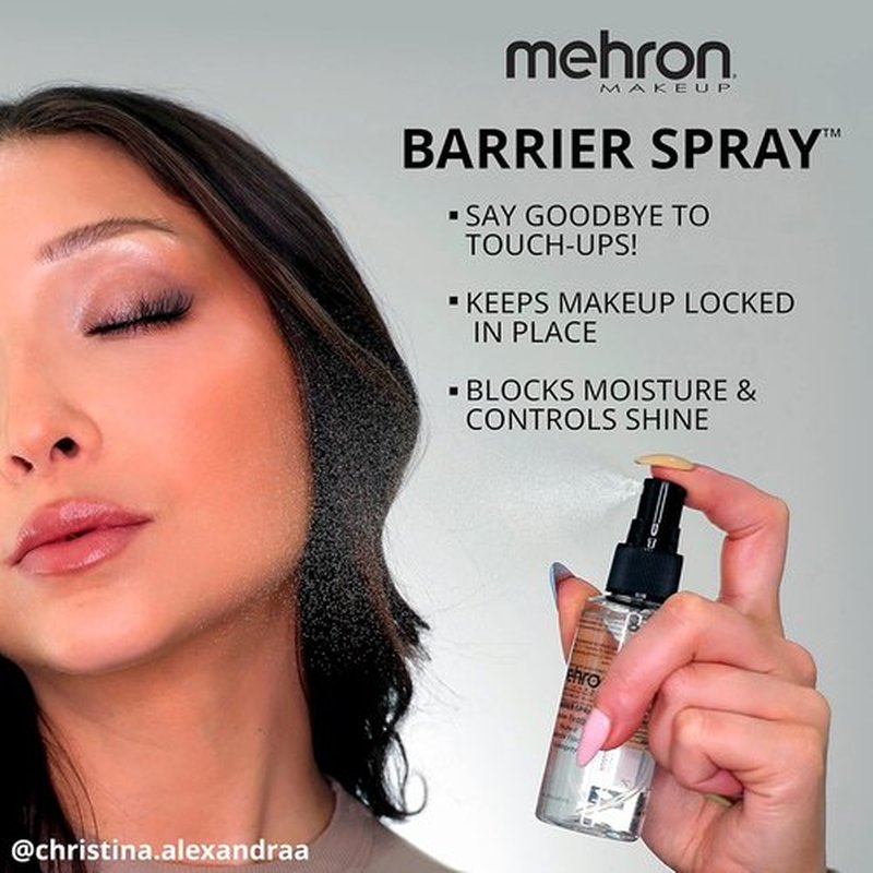 Mehron Makeup Barrier Spray - Long-Lasting Makeup Setting Spray for Face | 2 fl oz (60 ml)