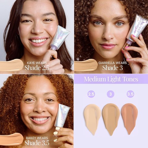 Naked Sundays BeautyScreen Peptide Foundation Tint - SPF 50 Tinted Sunscreen & Makeup | Lightweight Natural Coverage, 2.5 Light Neutral, 1.01 oz