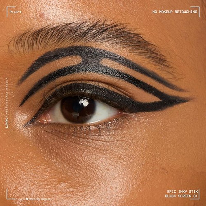 NYX Professional Makeup Epic Inky Stix Eyeliner - Waterproof Cream Gel Formula | 24HR Long-Lasting - 01 Black Screen