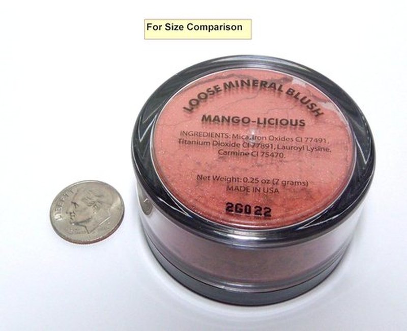Pure Ziva Loose Mineral Highlighter Blush Powder - Deep Coral Pink & Mango Orange Shade, 7g | Matte Finish, Talc-Free, Cruelty-Free