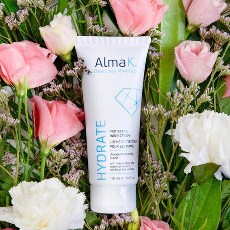 Alma K Protective Hand Cream - Daily Deep Hydration Hand Lotion - Rich, Soothing Non-Sticky Cocoa Butter Lotion - White Tea and Neroli Scent - 3.4 oz