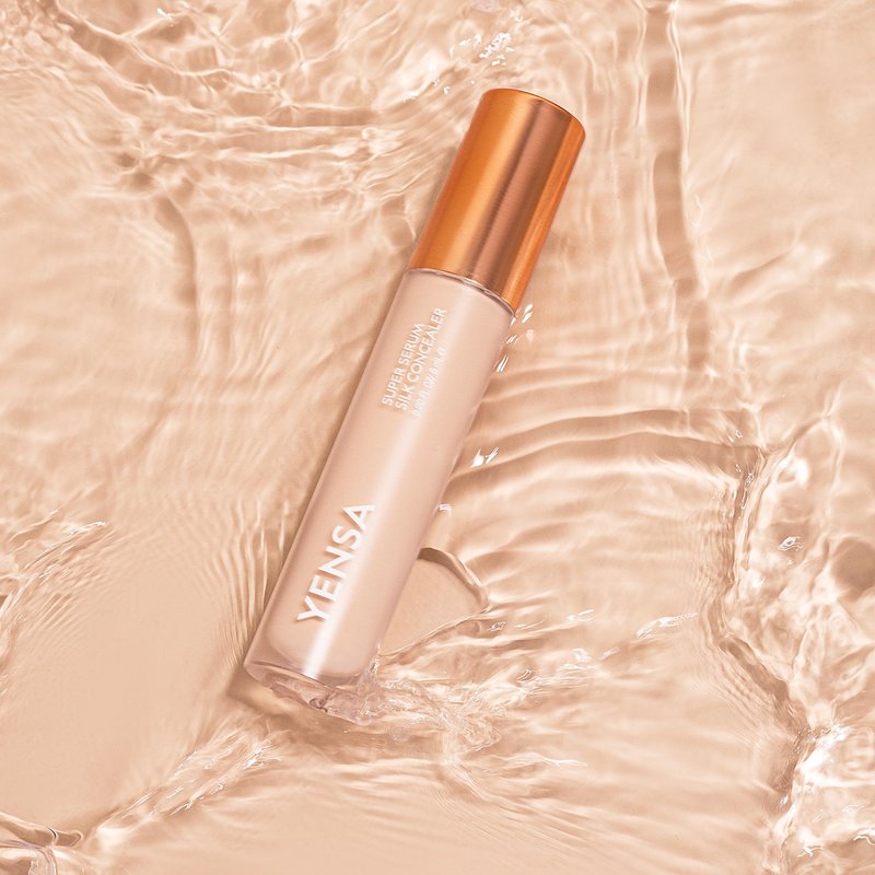 YENSA Super Serum Silk Concealer - Full Coverage Undereye Concealer & Peptides Serum for Face - Enriched with Vitamins C & E, Bakuchiol & Superfoods to Boost Radiance - Medium 1 (0.2 Fl oz)