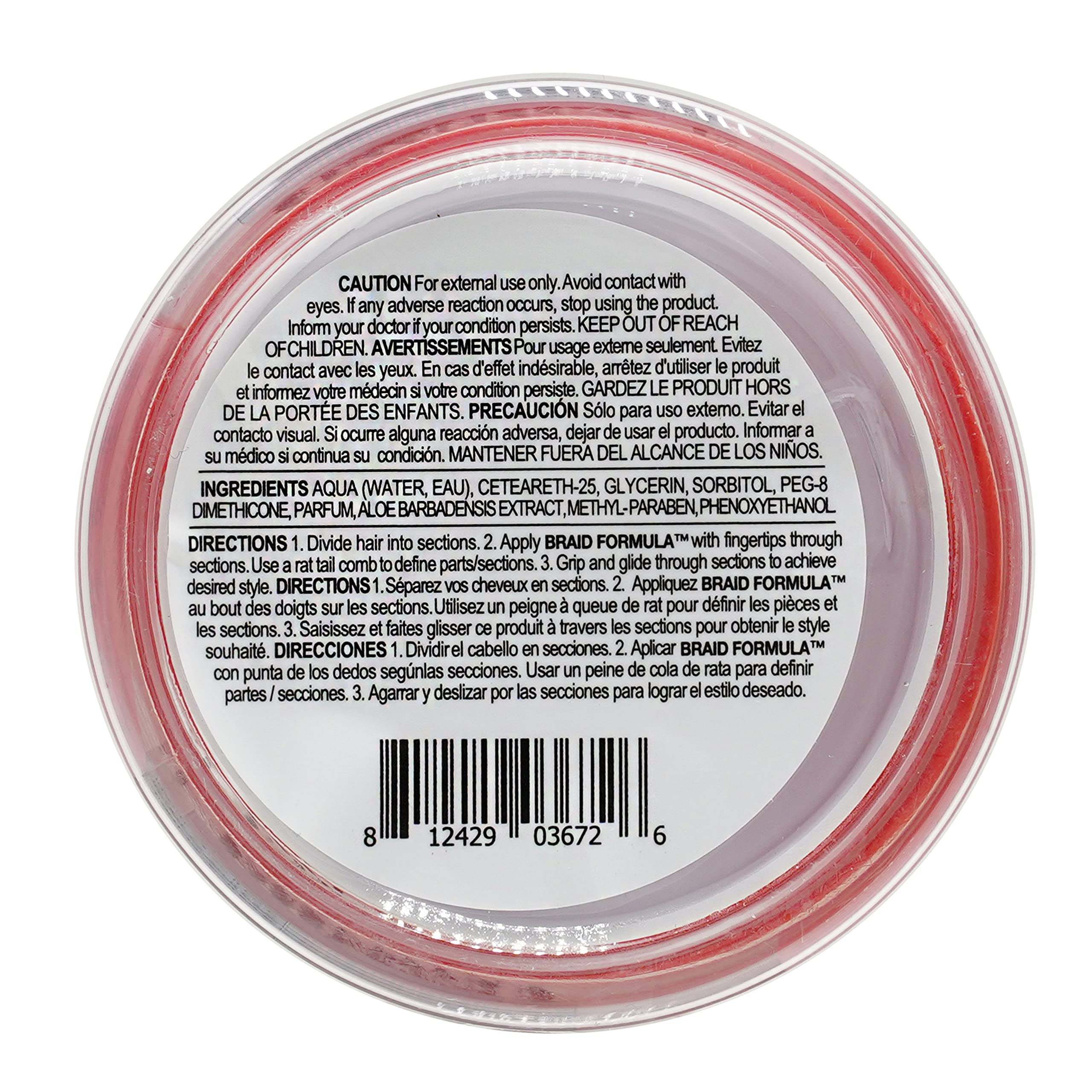 EBIN NEW YORK Braid Formula Conditioning Gel, Medium Hold, 3.53oz | Great for Braiding, Twisting, Edges, No Residue, No Flaking, Strong Hold, High Shine, Smoothing with Clean & Aloe Vera Scent