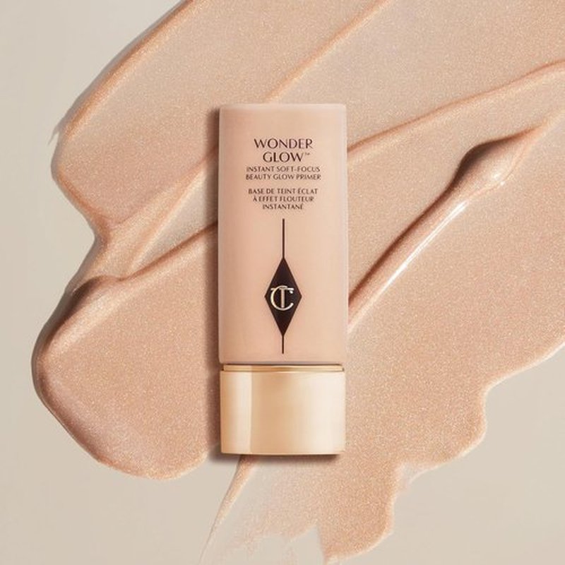 Charlotte Tilbury Wonderglow Face Primer - Illuminating Dewy Primer for Hydration & Imperfection Blur - Infused with Hyaluronic Acid & Rosehip Oil