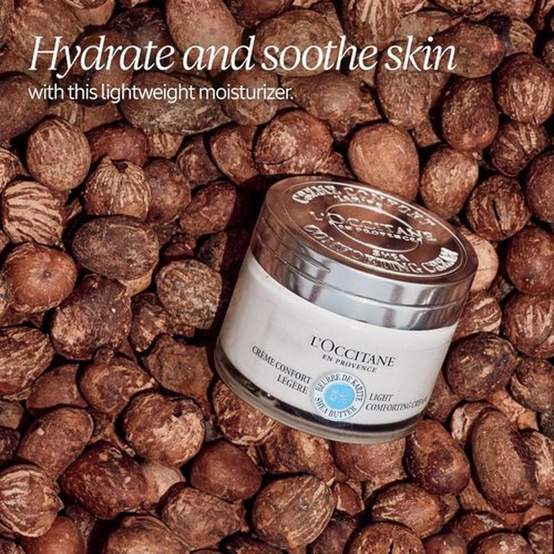 L'OCCITANE 5% Organic Shea Butter Face Cream - Lightweight, Hydrating & Soothing for Sensitive Skin
