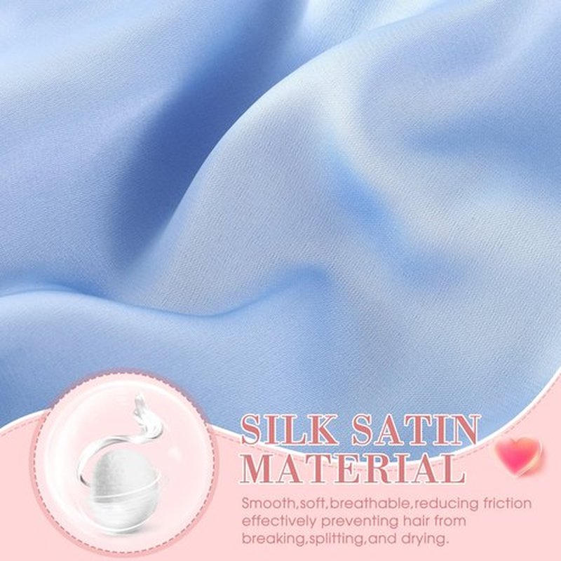 Maiteenly 4 Pcs Adjustable Silk Satin Bonnet for Sleeping Women Double Layer Silk Hair Wrap Sleep Cap Night Turban for Large Long Curly Straight Braid Hair Unisex(Light Color)