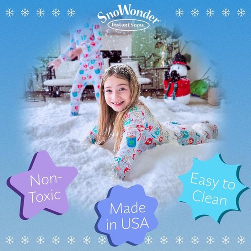 SnoWonder Instant Snow | Realistic Artificial Snow for Cloud Slime | 180 Gallons