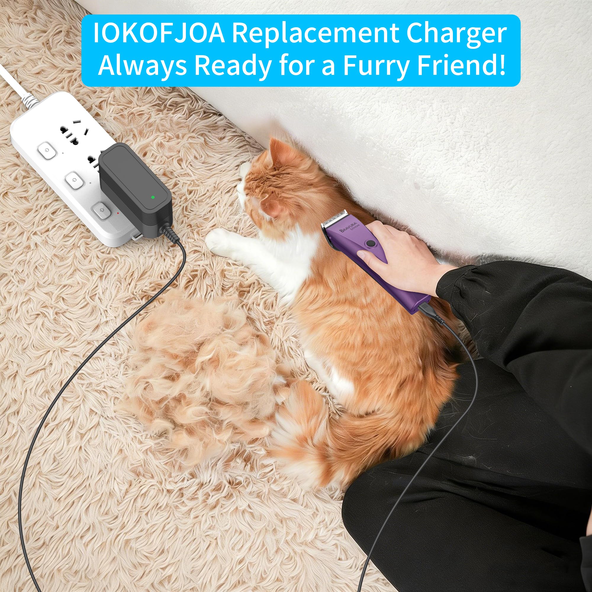 IOKOFJOA 5.9V Charger for Wahl Cordless Clipper Compatible with Wahl Bravura 1881-2800, Arco, Chromado, Motion, Mini Arco Animal Cordless Clippers, Replacement P/N 41870 41885