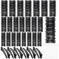 Skiennix Wire Mesh Hair Rollers Set - 48 Pieces Hair Perm Rods with Duck Teeth Clips | 0.71/0.87/1.1 Inch