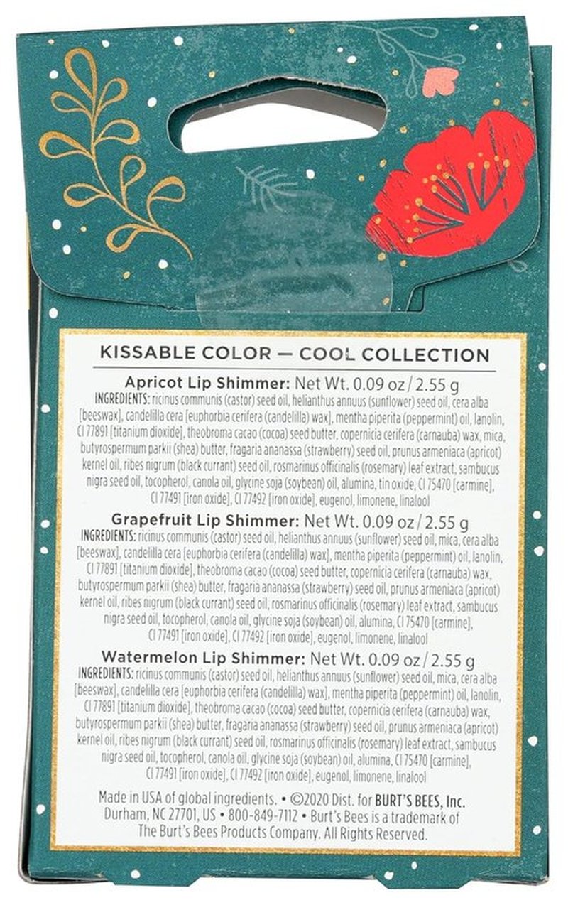Burt's Bees Cool Kissable Color Gift Set - Hydrating Lip Color Collection | Perfect for All Skin Tones
