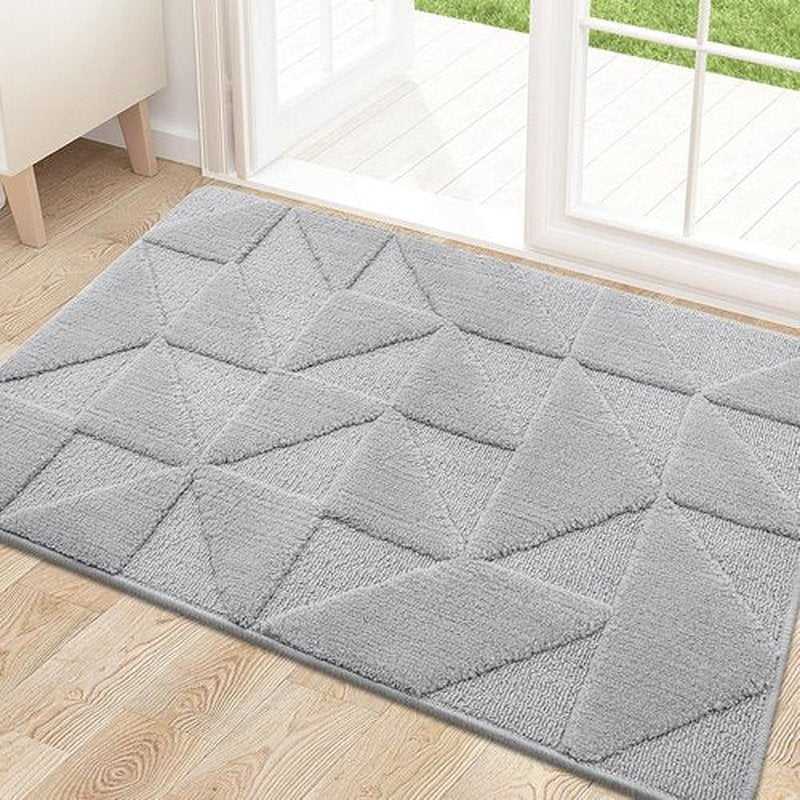 OLANLY Indoor Door Mat - Non-Slip, Absorbent, Low-Profile Entrance Mat | 32x20 Inches, Grey