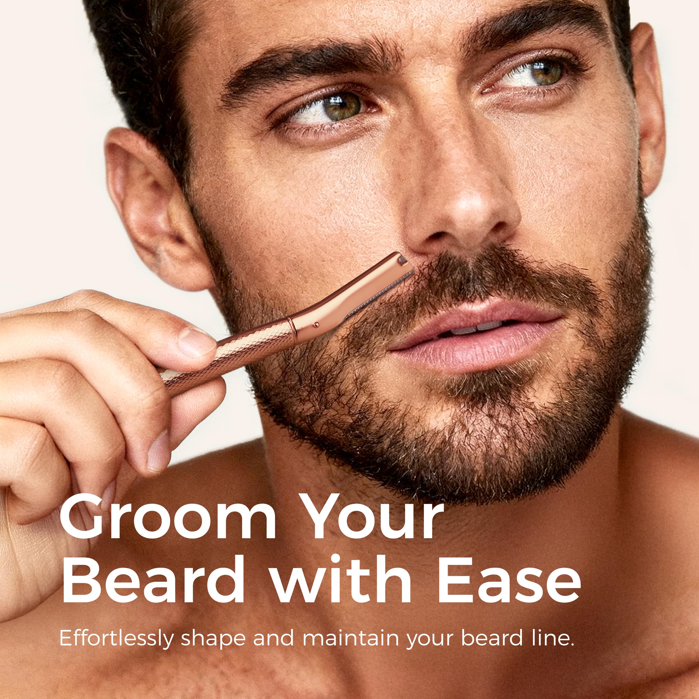 ZOMCHI Eyebrow Razor, Face Razors for Women&Men, Eyebrow Trimmer Shaper with Precision Cover,Facial Shaver with 6 Blades (Rose Gold)