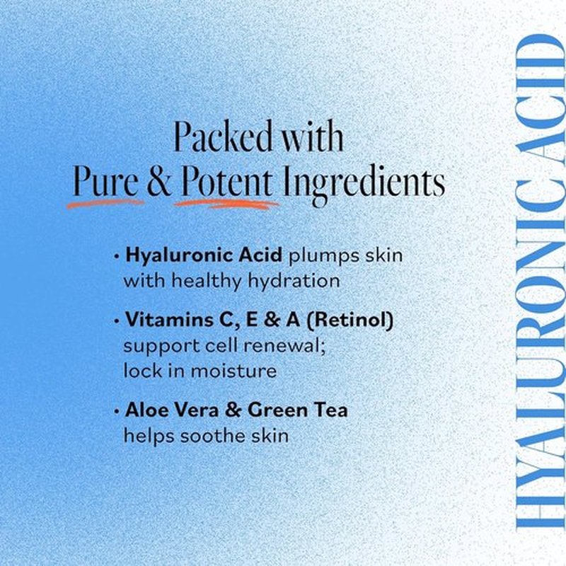 Derma E Ultra Hydrating Night Cream - Advanced Overnight Face Moisturizer with Hyaluronic Acid | 2 oz