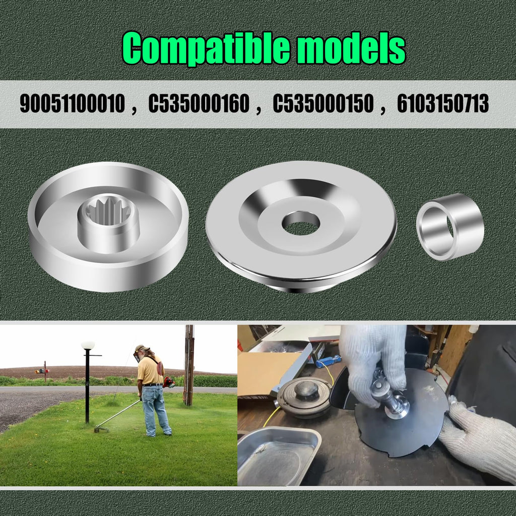 AQBB Blade Kit Hardware Compatible with Echo SRM Trimmer Blade Hardware/Upper Lower Adapter Plate Kit Fits SRM-225，Fit All SRM Family. Except The High Torque Version，C535000160 ，90051100010