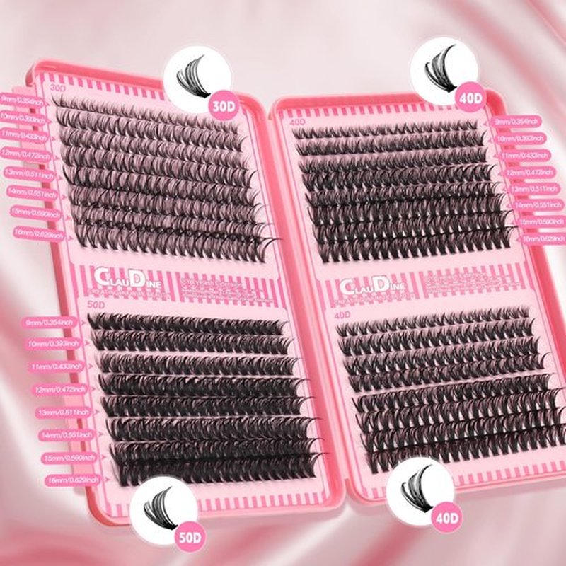 Lash Extension Kit, DIY Eyelash Clusters Kit with Lash Bond and Seal Glue Waterproof, Eyelashes Remover for Lash Cluster Extensions Kit for Beginner,Lashes Applicator Tool (30D40D50D)