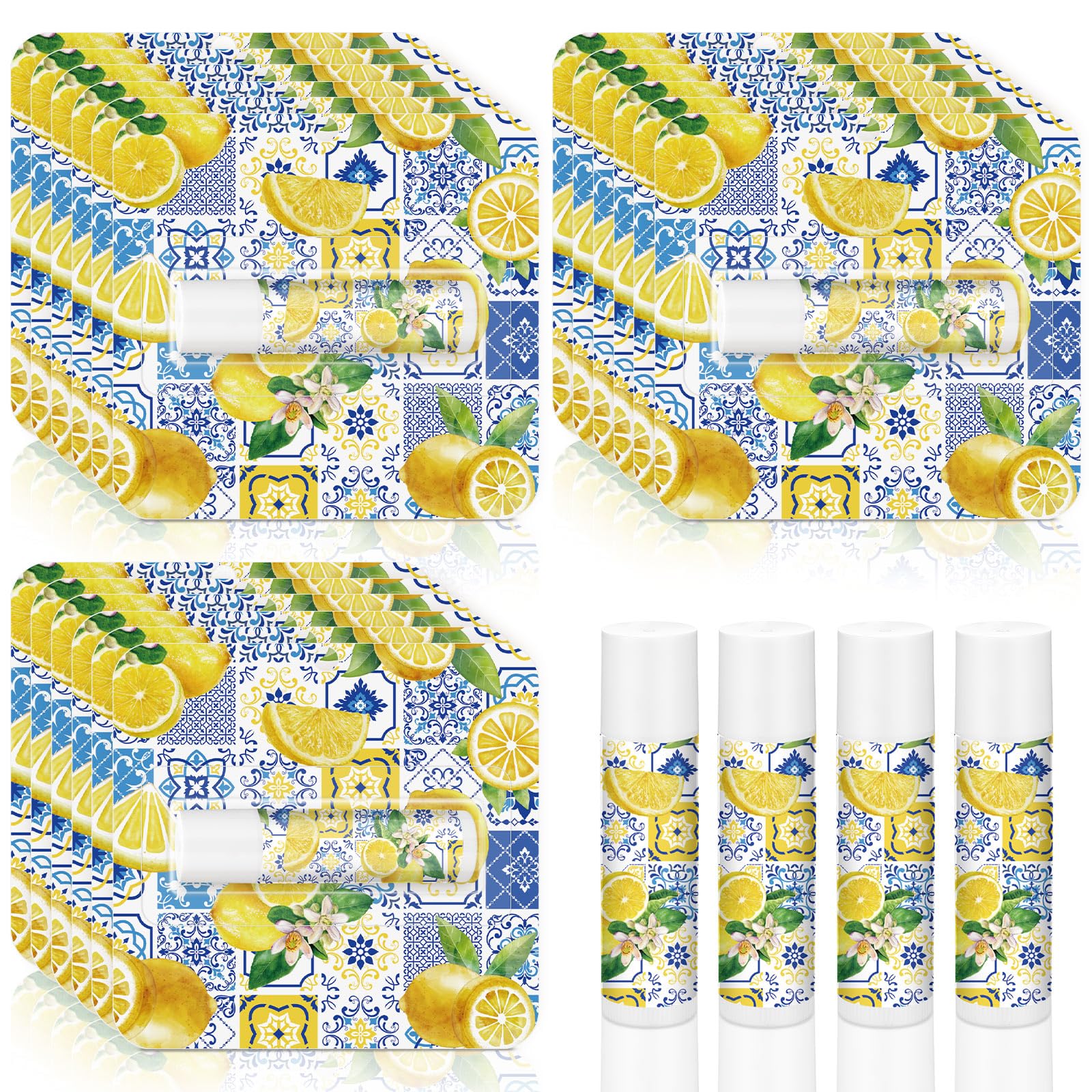 Heigble 24 Pcs Italian Lemon Lip Balm Bulk Summer Lemon Party Favors Gifts