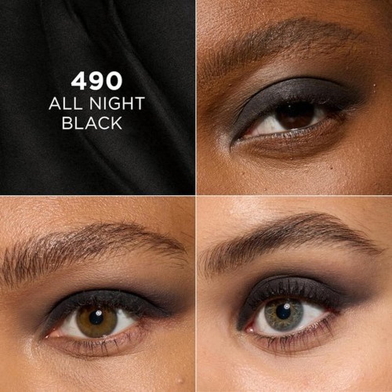 L'Oreal Paris Makeup Le Shadow Stick Eyeshadow - Blendable, Smudge-Resistant, Smokey Cream | 490 All Night Black