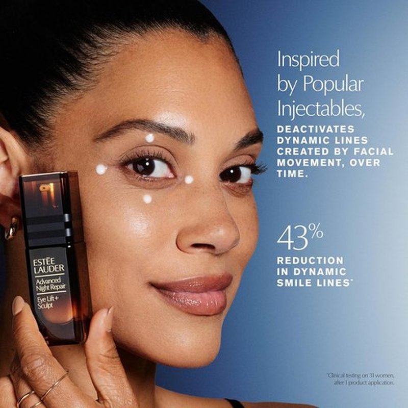 Estée Lauder Advanced Night Repair Eye Cream - Lift & Sculpt with 2HA Volume Filler & Hexapeptide-8, 0.5 Fl Oz