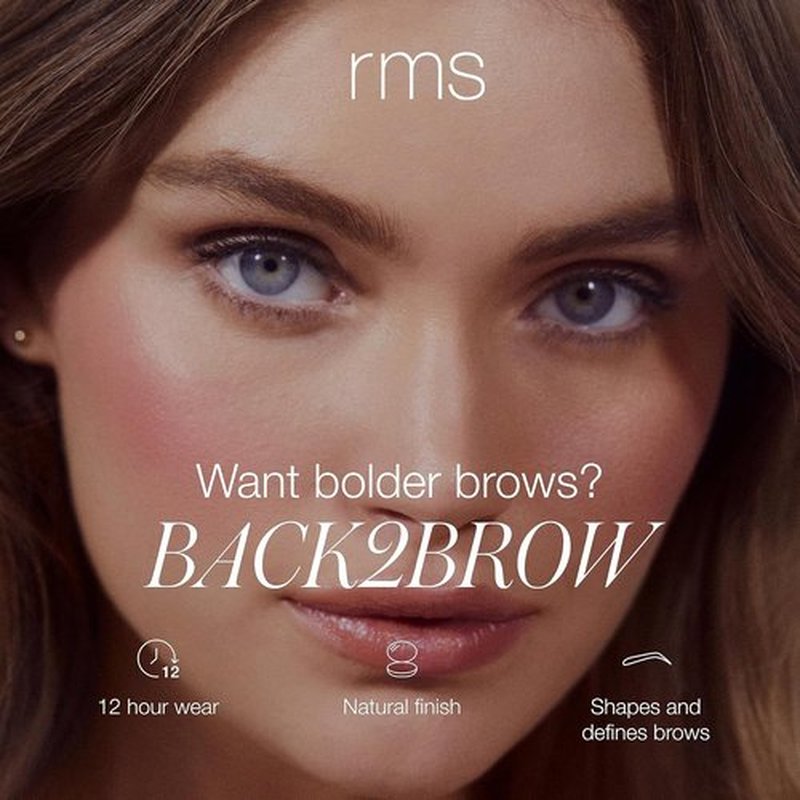 RMS Beauty Back2Brow Pencil - Waterproof, Smudge-Resistant Brow Color with Fine Tip for Natural Strokes | 0.3g