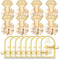 Zkptops 24Pcs Bridesmaid Proposal Gifts Bulk Cute Golden Glitter Hair Clips Soft Silk Satin Scrunchies Set for Bridal Wedding Bachelorette Party Favors Gift Bridesmaid Hair Accessories for Women Girls