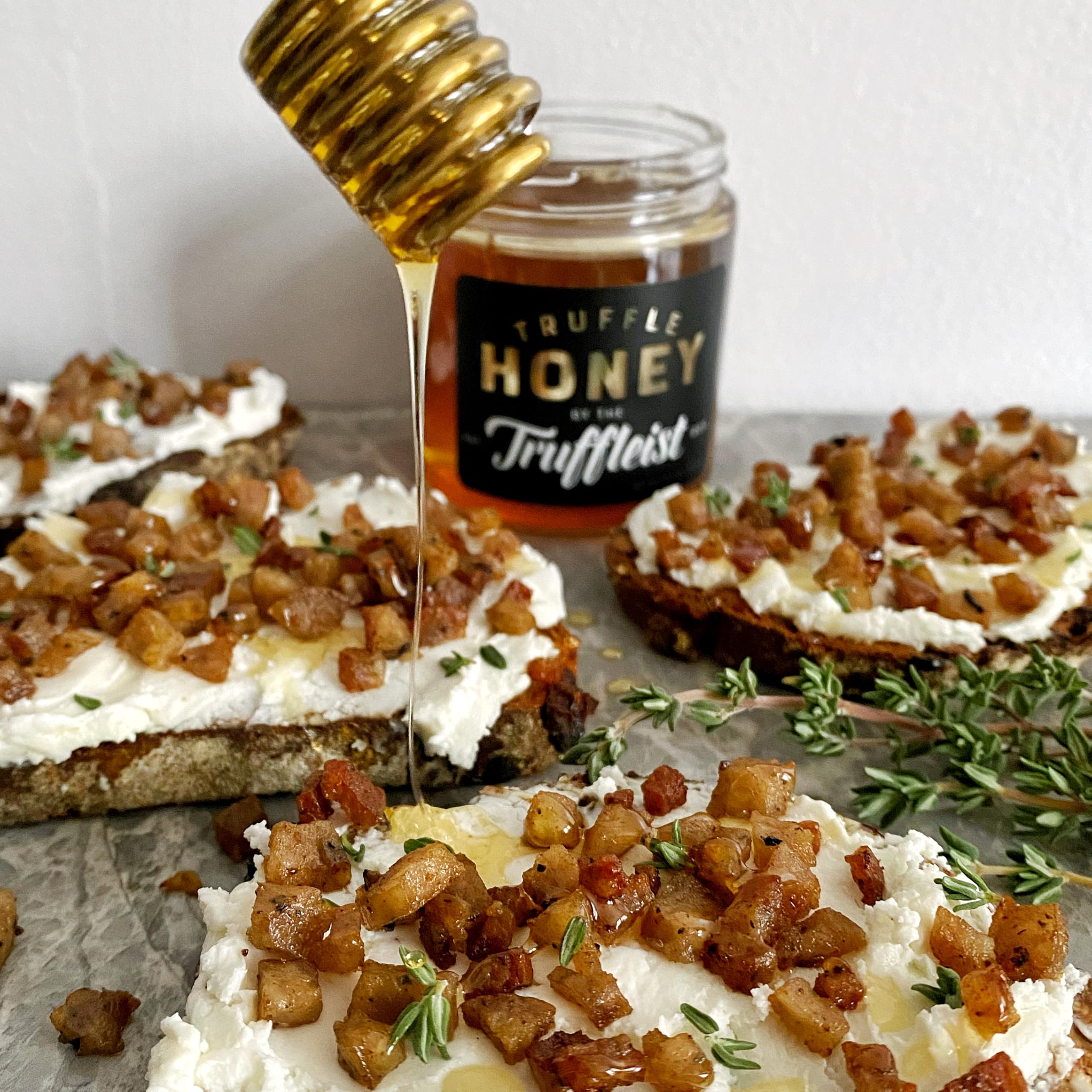 The Truffleist Truffle Honey – Truffle-Infused, Locally Sourced Honey with Real Black Summer Truffles - 5.5 oz