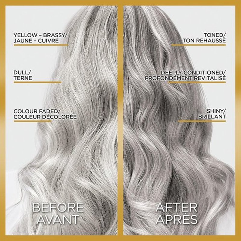 L’Oreal Paris Le Color Gloss - One Step In-Shower Toning Hair Gloss, Neutralizes Brass & Boosts Shine, Silver, 4 Oz