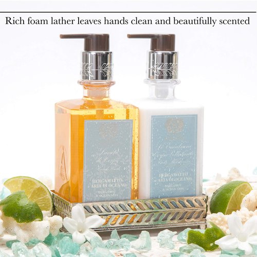 Antica Farmacista Hand & Body Wash - Luxury Nourishing Body Wash - Hydrating Hand Cleansing Wash - Bath & Body Gift - Sandalwood Amber, 10 fl oz