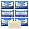 Dr. Bronner's Pure-Castile Soap Bars - Peppermint Scent, 5 oz, 6-Pack | Gentle Vegan Formula for Face, Body & Hair