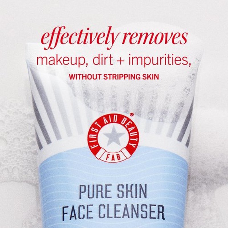 First Aid Beauty Cleanse, Smooth + Hydrate Kit - Skin Care Gift Set with Travel Size Facial Cleanser, KP Body Scrub & Ultra Repair Cream - Travel Friendly Skincare Set