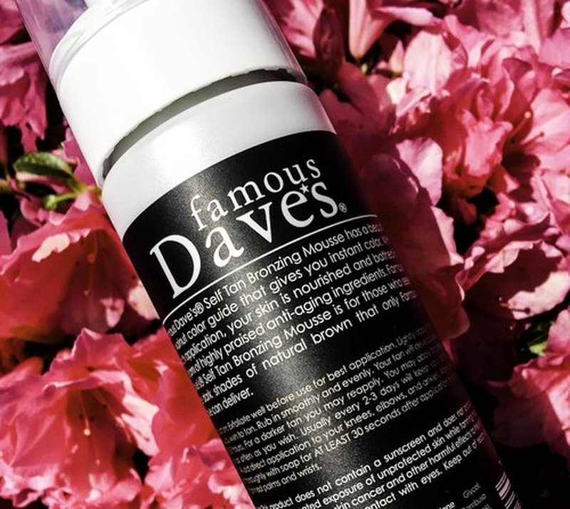 Famous Dave’s Dark Tanning Mousse - Instant Bronzer for Medium/Darker Skin Tones | Organic & Natural Ingredients