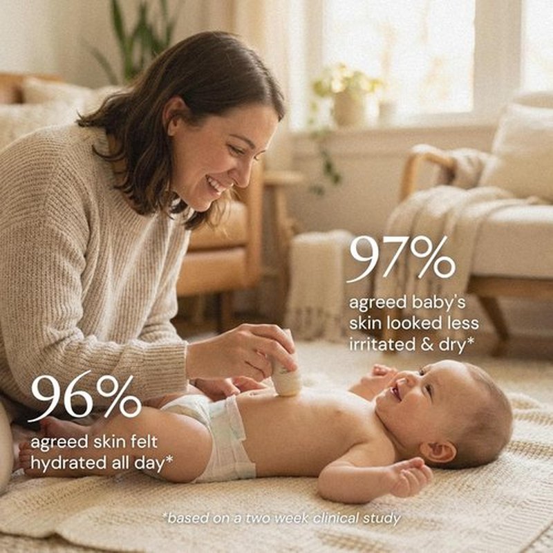 Baby Balm - Natural Moisturizing Stick for Eczema Relief & Diaper Rash | Grass-Fed Tallow, Organic Jojoba, Beeswax | Lab Tested & Baby-Safe, Made in USA
