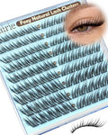 Fox Eye Lash Clusters Natural Eyelash Clusters 10-14mm Wispy Lashes Clusters Spiky Cluster Eyelash Extensions Fairy Cluster Lashes Daily Wear Eyelashes Clusters Hooded Eye DIY Lash Extension