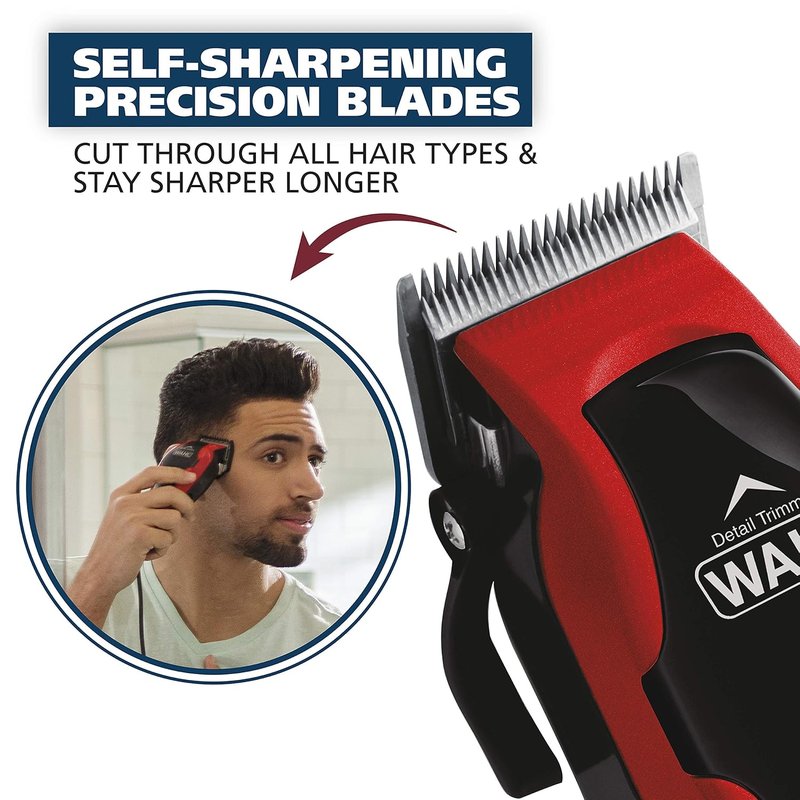 Wahl USA Hair Clipper - 2-in-1 Corded Clipper & Pop-Up Trimmer Kit for Men's Grooming | Model 79900-1501P