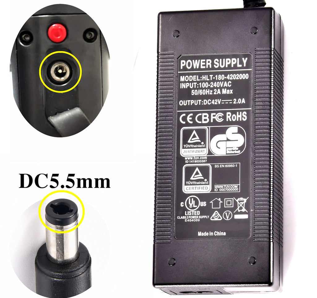 42V 2A Charger for Hiboy Scooter Charger,Jetson Scooter Charger,Suitable for Hiboy Scooter S2,S2 Lite,S2 Pro,KS4,KS4 Pro,NEX