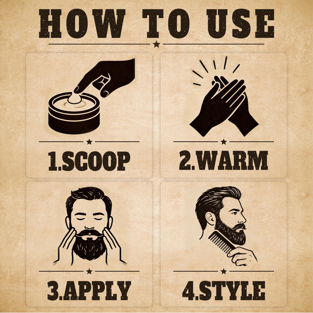 Cowboy Code Beard Balm for Men - Sandalwood Beard Balm - Medium Hold Beard Butter Conditioner - Softens, Moisturizes & Tames Beard - Beeswax, Shea Butter, Argan & Jojoba Oil - 2 Oz Natural