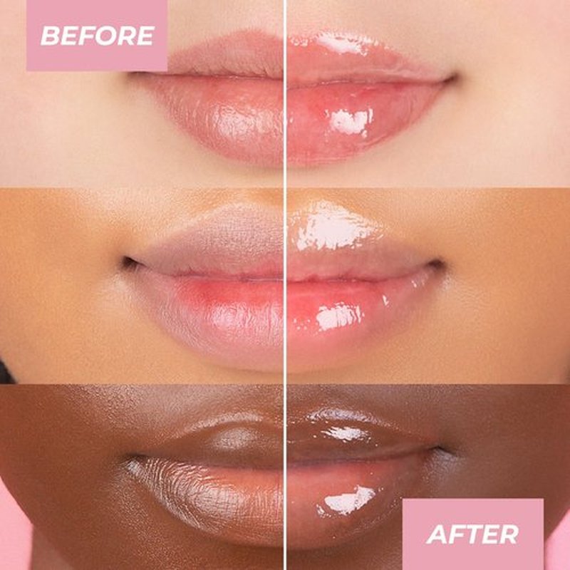 MCoBeauty Lip Lights Shine Gloss Clear - High Shine Glass Finish Lip Gloss with Built In LED Light and Mirror - Moisturizing Lightweight Non Sticky Formula for Glossy Lips - Vegan Cruelty Free Makeup