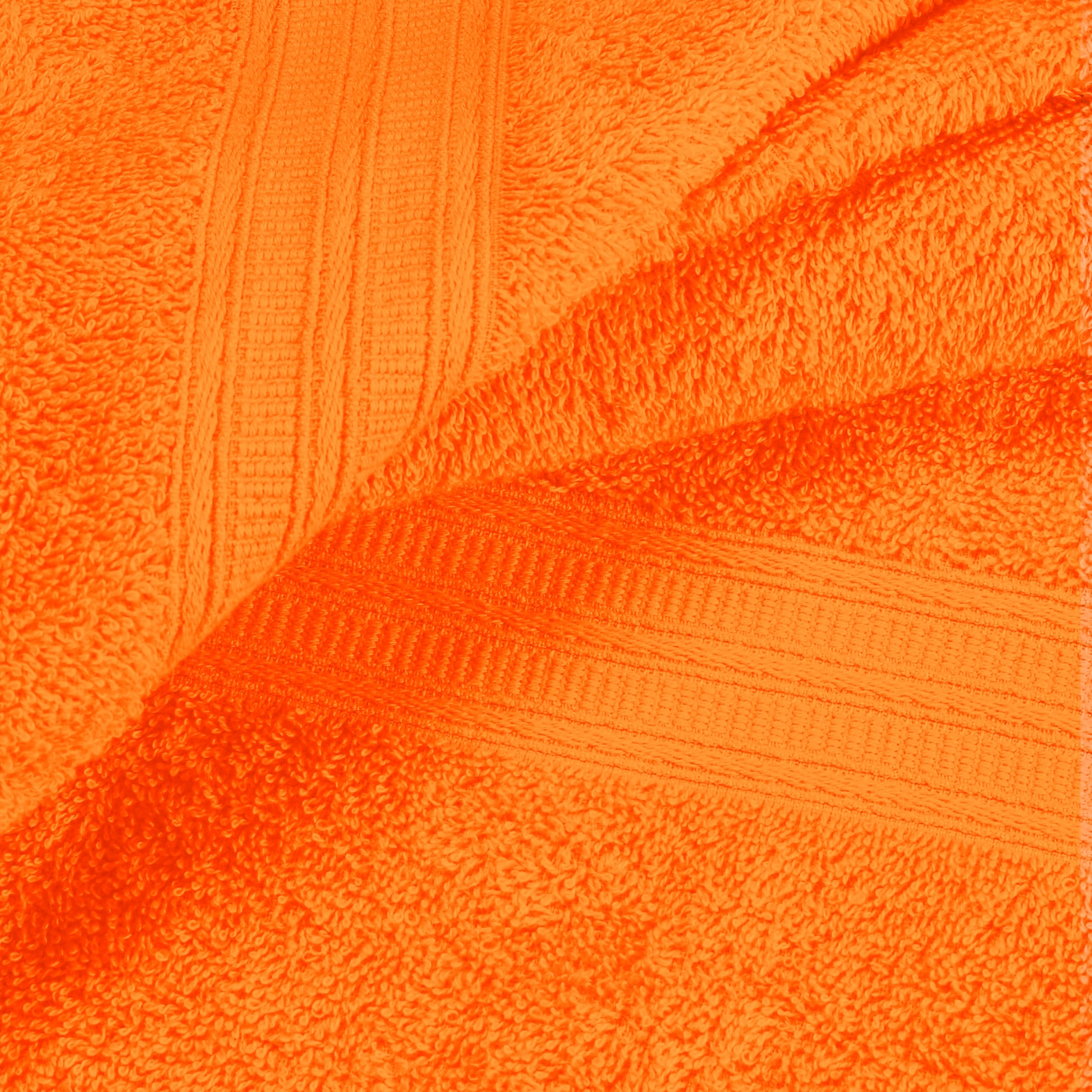 BOUTIQUO Cotton 2 Pack Oversized Bath Towel Set, Large Bath Towels 27x54, Ultra Soft, Absorbent, Compact, Quick Drying and Lightweight, Eco-Friendly and 100% Recyclable Towel Set - Orange