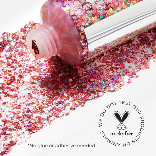 LAMEL Insta Glitter Bomb - Quick-Dry Holographic Face & Body Glitter Gel | Long-Lasting Shine | Vegan & Cruelty-Free - 0.67 fl. oz.