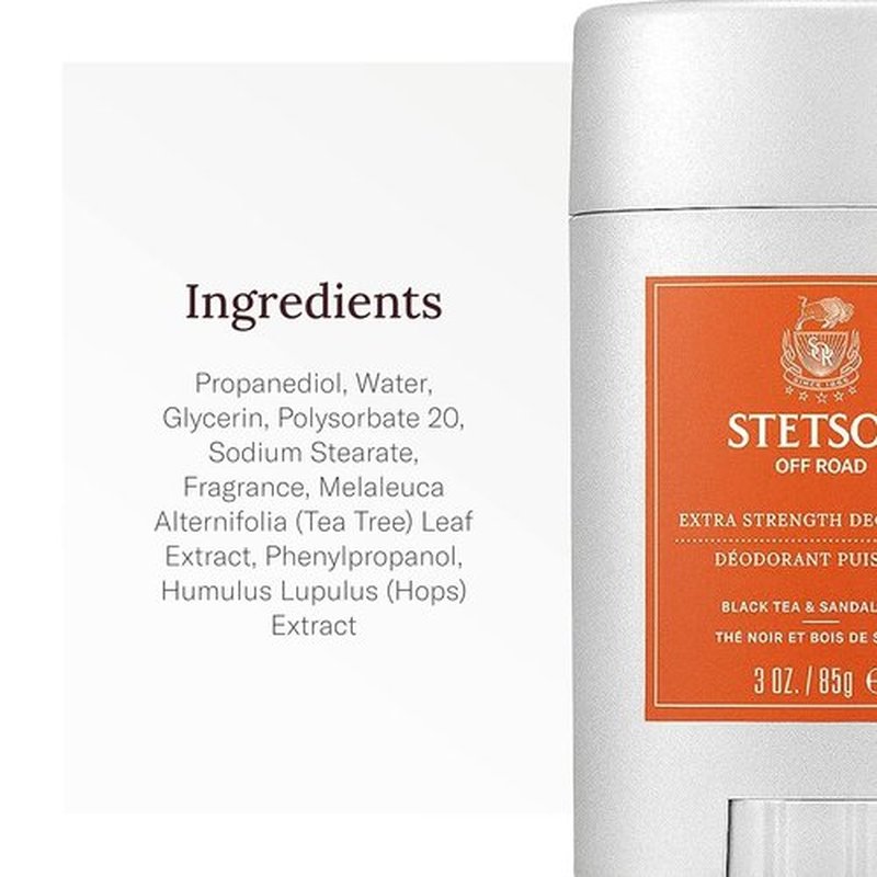 Stetson Extra Strength Men's Deodorant Stick - 3 oz Gel for Grooming Kit | 3-Pack Off-Road
