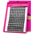 VEYESBEAUTY Lash Clusters Fluffy Individual Lash Extensions VBmuse 3D Layered Volume Eyelashes Thin & Invisible Band Wispy Faux Mink Lash Silk Bloom 3D Series Mixed Length 10-18mm