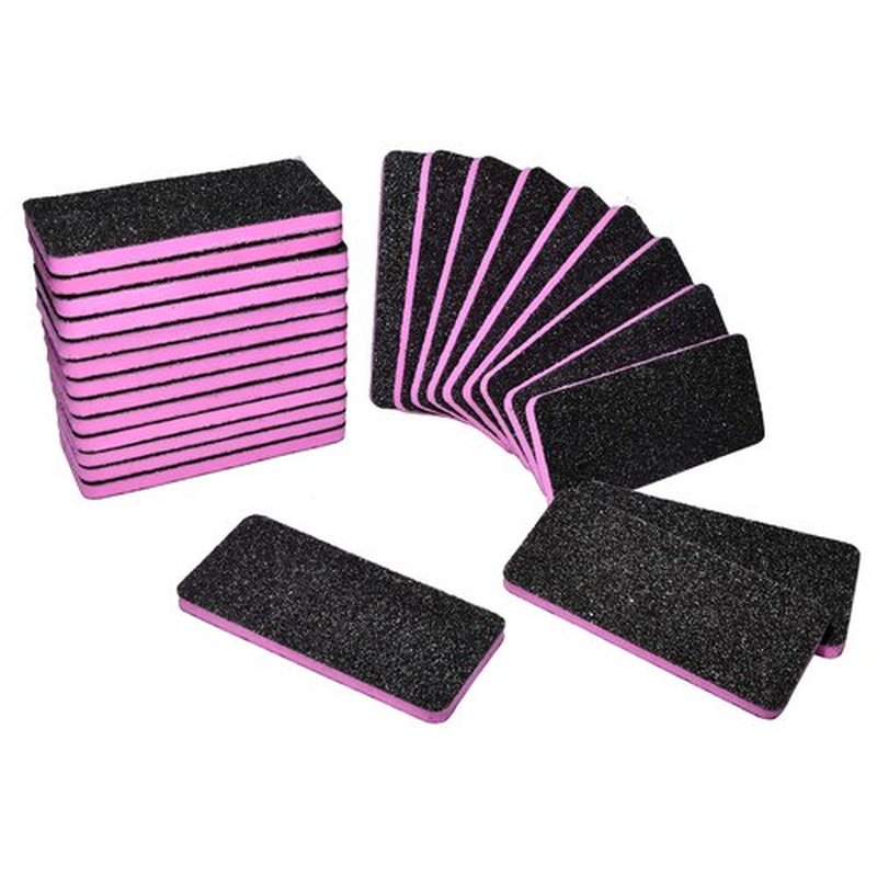 New AMT 25 PCS Pedicure Foot File Grit 60/60, Black Callus Remover File, Nail Files for Pets, Emery Boards for Pet Grooming, 60 Grit Foot File (25 PCS -Pink Center)