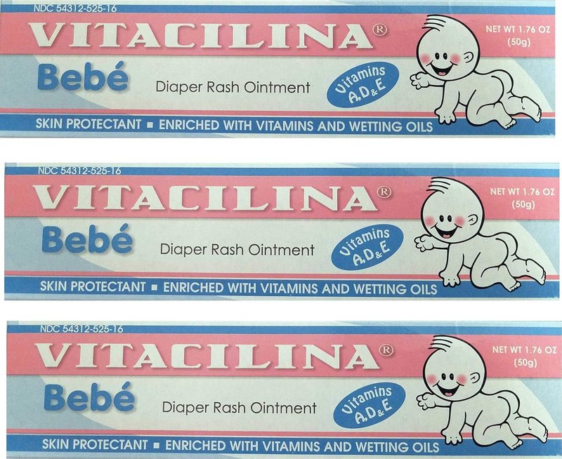 Vitacilina Bebe Diaper Rash Ointment - Soothing Relief for Babies | 1.76 Ounces, 3 Pack