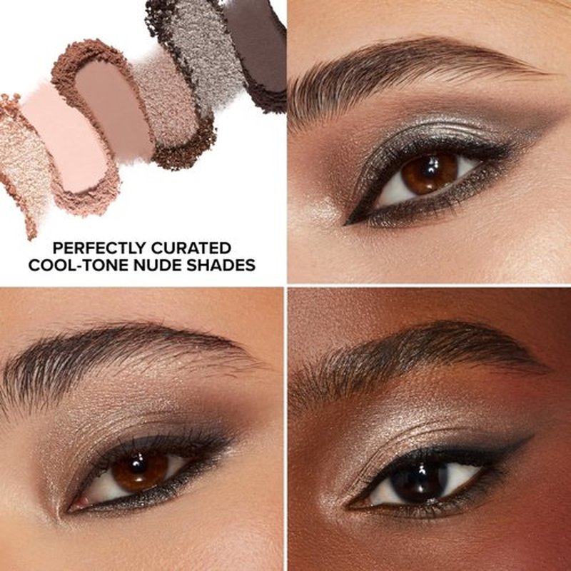 Too Faced Born This Way Natural Nudes Mini Eye Shadow Palette Makeup | Creamy, High Pigment Matte + Shimmer Shades, 0.2 Ounce, Cold Smolder Nudes